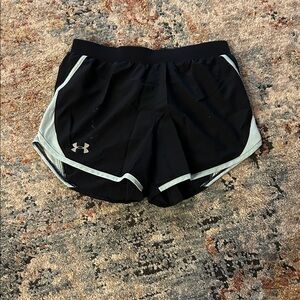 Under Armour Women's Black and Gray Athletic Shorts